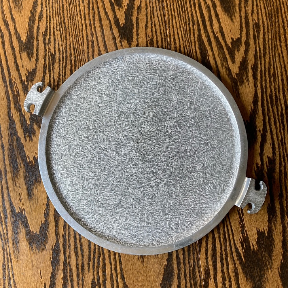 Vintage Guardian Service Round Hammered Aluminum 15.25” Platter Pan Serving Tray